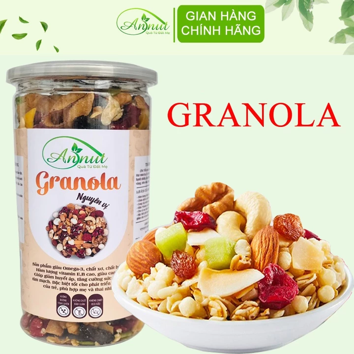 Granola siêu hạt ngũ cốc ăn kiêng, ngũ cốc giảm cân dinh dưỡng, mix các hạt dinh dưỡng cao cấp Annut
