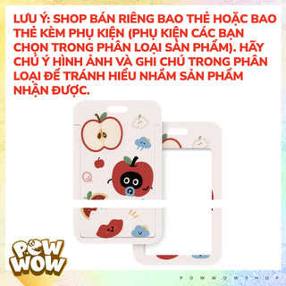Bao Đựng Thẻ Nhân Viên Nhựa ABS Phong Cách Hoạ Tiết Trái Táo Apple Mèo Cat Cute Đáng Yêu