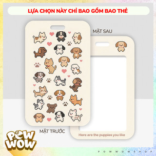 Bao Đựng Thẻ Nhân Viên Nhựa ABS Phong Cách Hoạt Hình Hoạ Tiết Mèo Nhiều Con Cat Pixel Pattern Đáng Yêu Cute