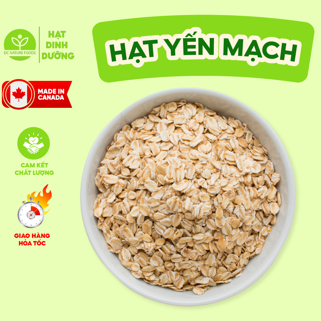 Yến Mạch Cán Dẹt /Cán Vụn, Yến Mạch Nhập Khẩu Chile/Úc, Ngũ Cốc Ăn Kiêng Giàu Chất Xơ – 500g/ 1Kg