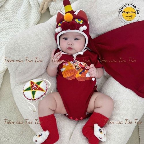 (Tặng tất- sẵn ship) Set bộ body trung thu kèm mũ, túi đeo trung thu, khăn cover Hàn cho bé mặc  bé trai ,bé gái 5-13kg