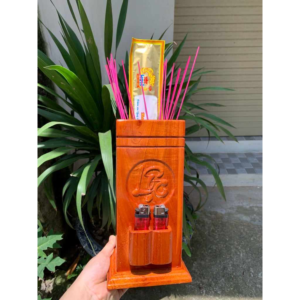 ống nhang Phúc Lộc Thọ thiết kế hộp để quẹt thông minh