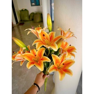 🌸 Cụm Hoa Ly cao su 9bông ,3nụ xốp Trang Trí – Vẻ Đẹp Thanh Lịch & Quyến Rũ 🌸 ✨ Thương hiệu: Hoa Lan Phúc Thịnh ✨