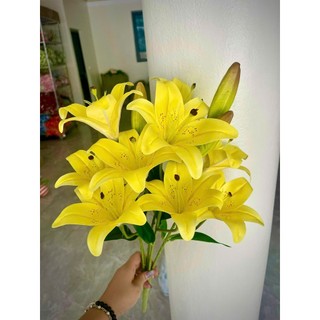 🌸 Cụm Hoa Ly cao su 9bông ,3nụ xốp Trang Trí – Vẻ Đẹp Thanh Lịch & Quyến Rũ 🌸 ✨ Thương hiệu: Hoa Lan Phúc Thịnh ✨