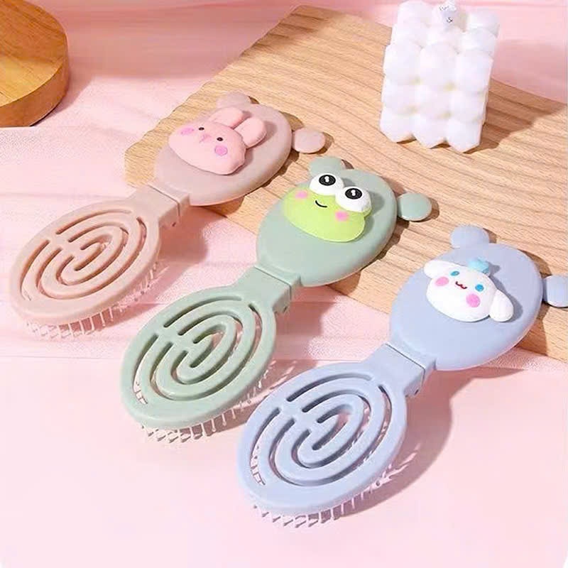 Gương kèm lược gấp gọn hoạt hình dễ thương