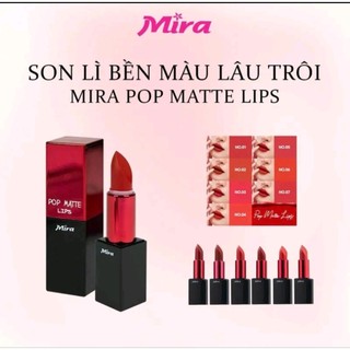 Son Lì Bền Màu Lâu Trôi Mira Pop Matte Lips Kết cấu son lì với dạng kem B711