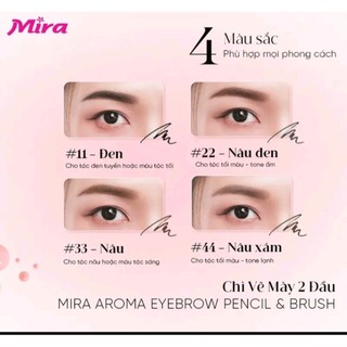 Chì Kẻ Mày Mira Aroma Eyebrow Pencil & Brush C428