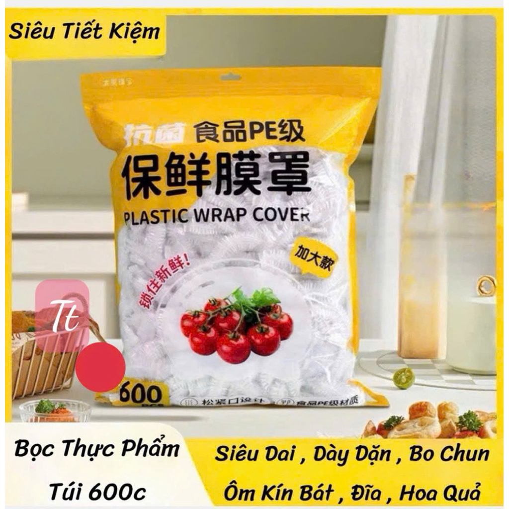 Set 600 bọc thực phẩm siêu dai thiết kế bo chun tiện lợi