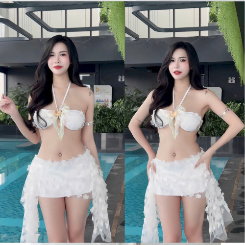[BKN 969] Set Bikini đi biển Thiết Kế Họa Tiết CÁNH BƯỚM 3D hàng Cao Cấp HAN.T SHOP