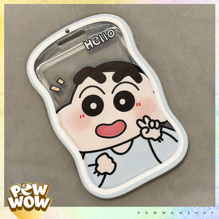 Bao Đựng Thẻ Nhân Viên Dọc Nhựa Mica Trong Suốt Phong Cách Hoạt Hình Shin Crayon Emotion Mặt Cười Đáng Yêu Cute