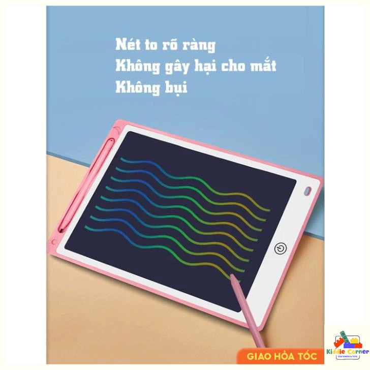 Bảng viết thông minh LCD đa sắc tự xóa 12/15 inch cho bé tập vẽ, tập viết