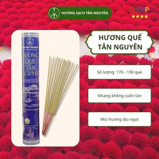 Nhang sạch Tân Nguyên, hương quế, nhang thơm cao cấp ống 170-190 que