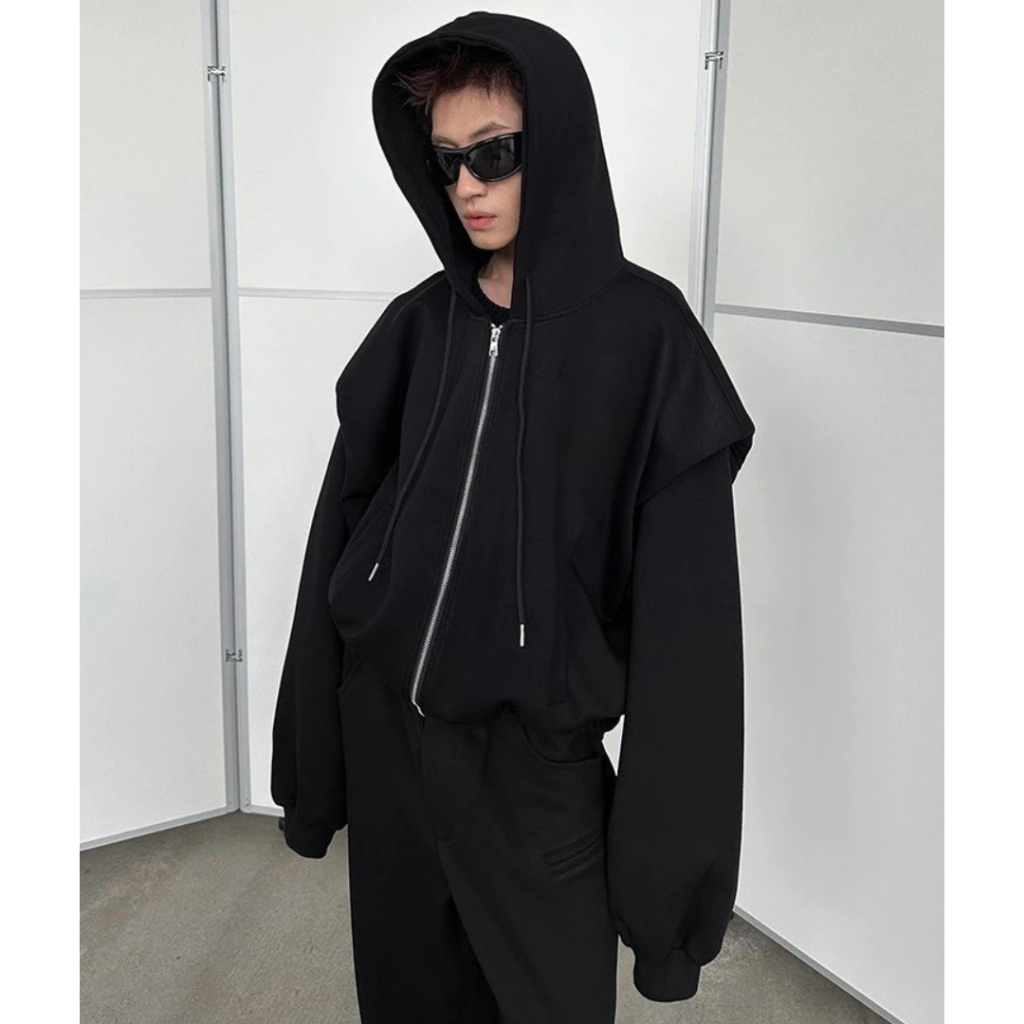 Áo Khoác Nỉ Hoodie Zip Trơn khóa kéo Nhiều Màu Form Rộng Unisex Nam Nữ L1