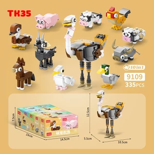 Đồ Chơi Lắp Ráp Mini (Set 10 hộp) | Đồ Chơi Xếp Hình Khủng Long Cho Bé Trai | Tomoni Kids