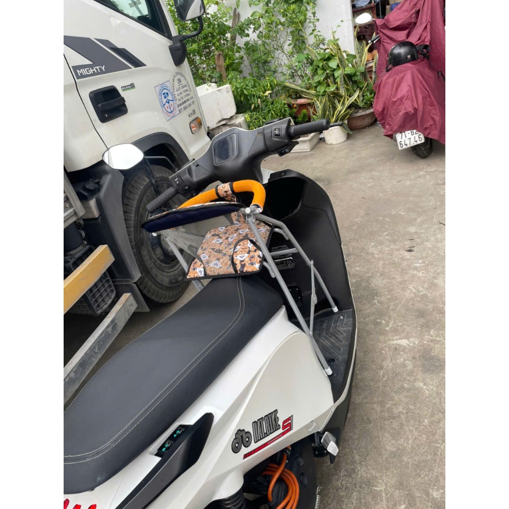 [ CÓ DÂY ] Ghế ga xếp gấp gọn xe DATBIKE an toàn cho bé
