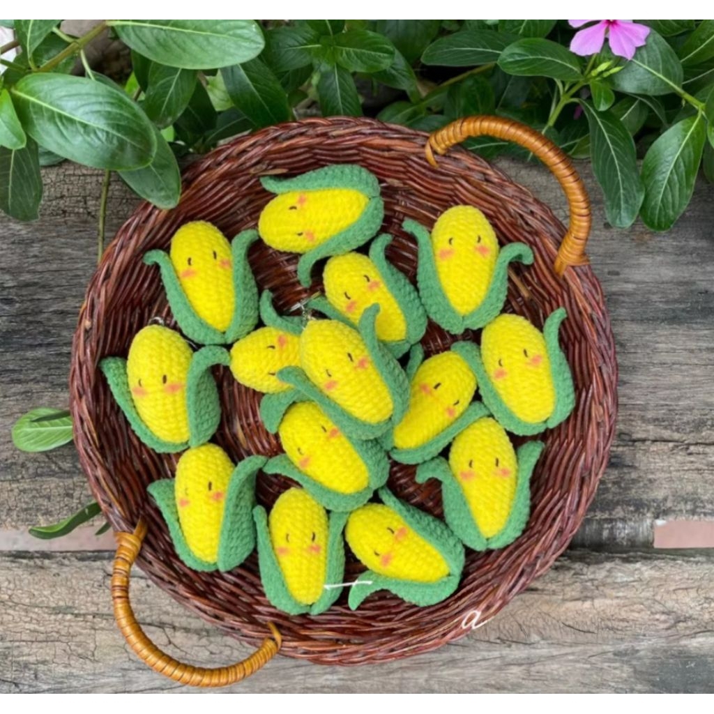 Móc Khoá Bắp Ngô Xinh Xắn , Móc Khoá Len Handmade