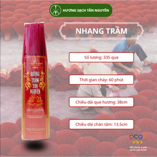 Nhang trầm hương Tân Nguyên, nhang thơm thờ cúng, hương thắp bàn thờ loại 23cm phù hợp nhà chung cư