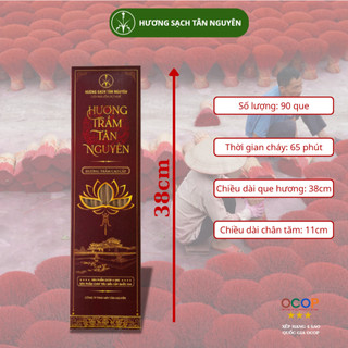 Nhang trầm hương cao cấp Tân Nguyên, hương trầm cao cấp, nhang thơm thờ cúng loại hộp cao cấp 90 que