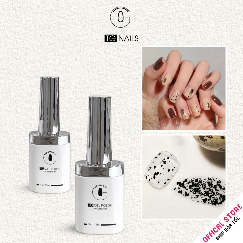 Sơn gel trứng cút cọ tròn hãng chai 10g TG