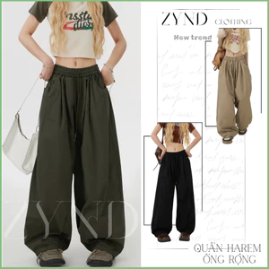 Quần harem cạp chun form rộng phong cách, quần ống rộng unisex nam nữ AT-M109_ ZynD Clothing