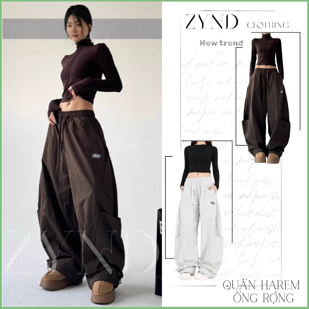 Quần ống rộng chất kaki harem, quần dáng thụng bản cao cấp thiết kế mới  AT-M106_ ZynD Clothing