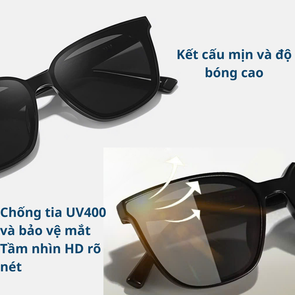 Kính Mát Đi Biển Kính Râm Mắt Mèo EYERIBY Dành Cho Nam Nữ Chống Chói Chống Tia UV400 Thời Trang HotTrend R12