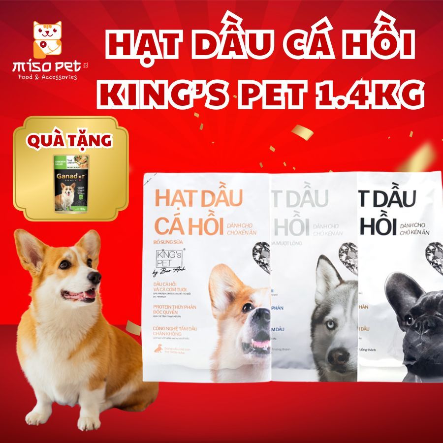 Hạt Cho Chó King’s Pet Dầu Cá Hồi 1.4kg – Lông Mượt, Tiêu Hóa Tốt, Mùi ...