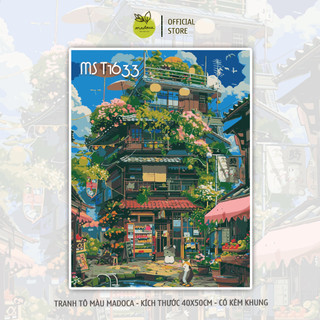 [HỎA TỐC] Tổng hợp tranh tô màu theo số, tranh số hóa TIỆM TẠP HÓA  AN YÊN có khung
