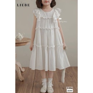[B&G] Đầm váy trắng thô cánh tiên công chúa cho bé gái từ 10-45kg(2-12 tuổi)