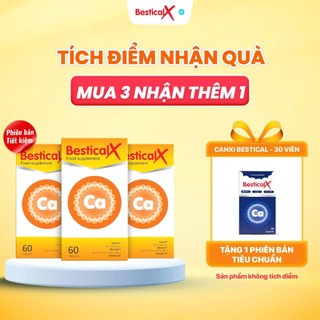 [Liệu trình 2 tháng] - Combo 2 hộp Canxi sinh học Bestical X 60 viên - Bổ sung canxi cho trẻ từ 8 tuổi