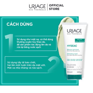 [HÀNG CÔNG TY] Mặt nạ, tẩy tế bào chết cho da dầu mụn Uriage Hyseac Masque Gommant (100ml)