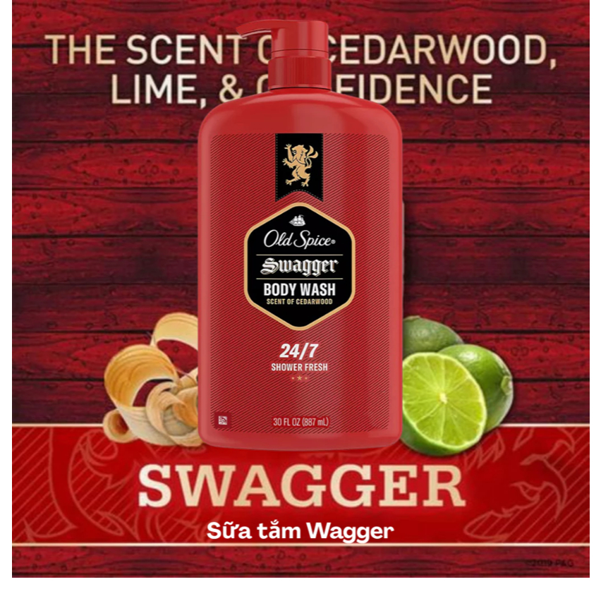 Sữa tắm Gel Nam Old Spice Swagger 887ML Giúp Làm Sạch Da