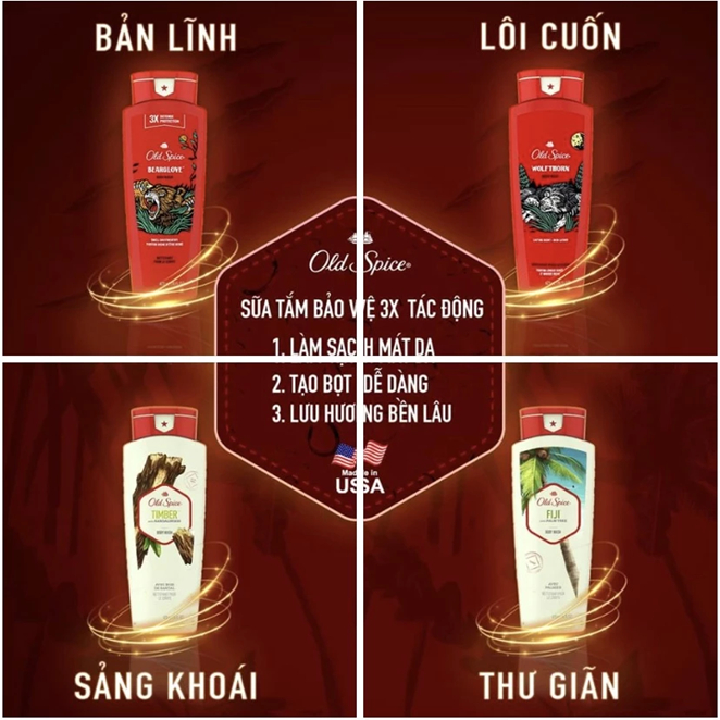 Sữa tắm Gel Nam Old Spice Pure Sport 532ML