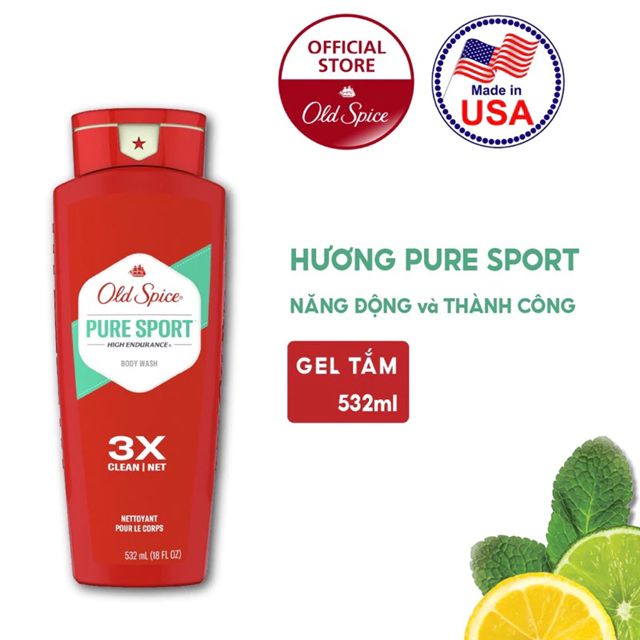 Gel Tắm Gội Old Spice nhiều mùi hương 473ml/532ml/887ml