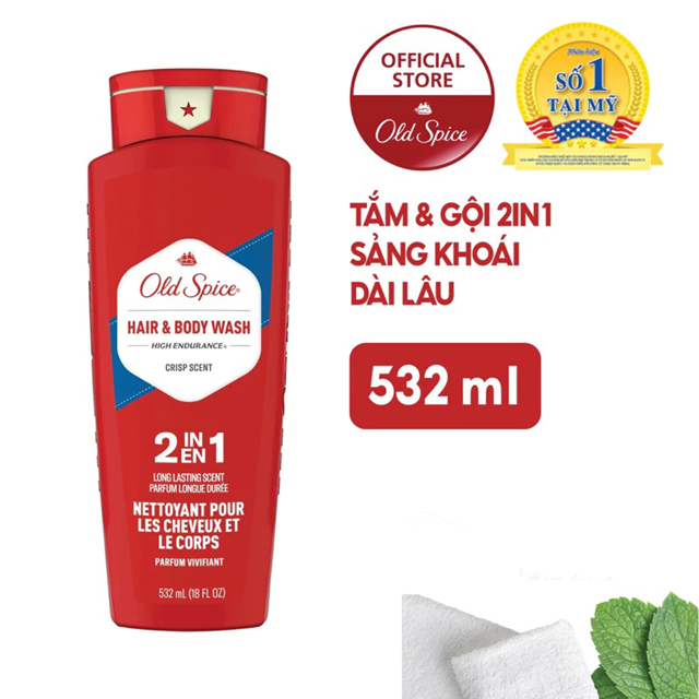 Gel Tắm Gội Old Spice nhiều mùi hương 473ml/532ml/887ml