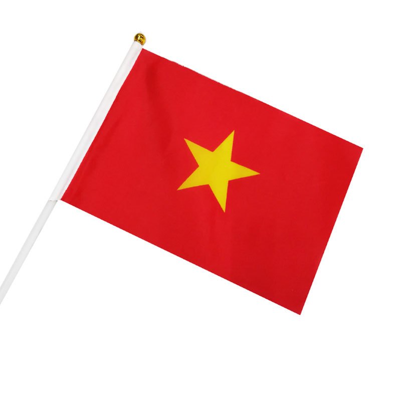 Set 5 cờ Việt Nam cầm tay, huy hiệu cờ Việt Nam - Kem Shop K111