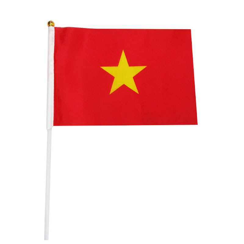 Set 5 cờ Việt Nam cầm tay, huy hiệu cờ Việt Nam - Kem Shop K111
