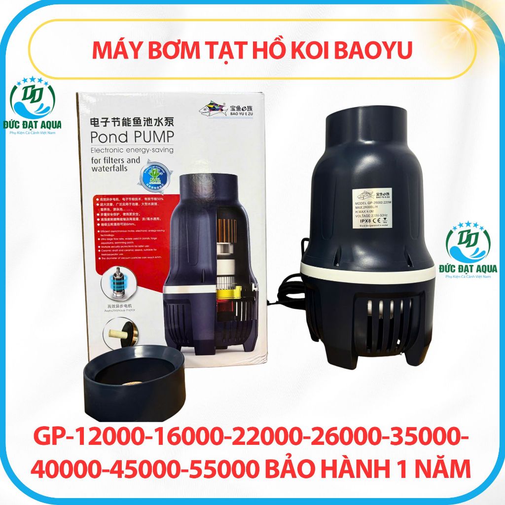 Máy bơm tạt hồ koi baoyu GP-12000-16000-22000-26000-35000-40000-45000-55000 bảo hành 1 năm