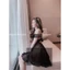 HT98 Váy ngủ sexy ren xuyên thấu mềm mại, váy ngủ xẻ v1 dáng xoè tôn dáng gợi cảm HT98