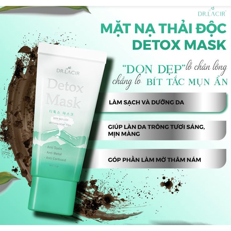 Mặt Nạ Thải Độc DR.LACIR - Detox Da, Làm Sạch Sâu (35g)