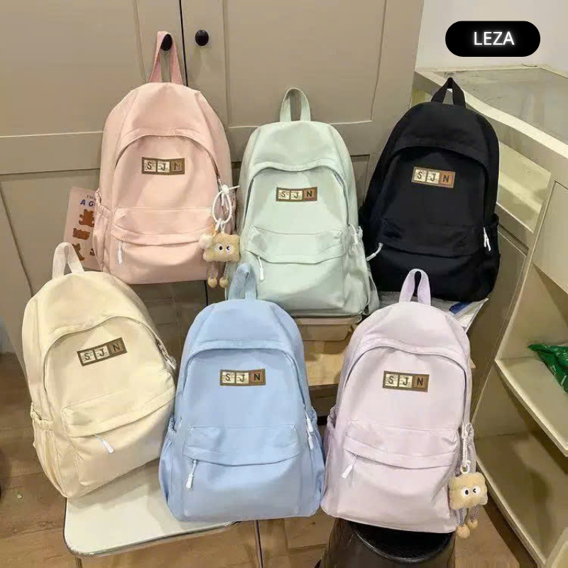 Balo đi học nữ LEZA balo ulzzang Hot Trend SJN trơn basic, nhỏ gọn, đáng yêu