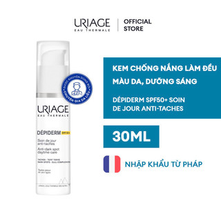 (TEM CÔNG TY) Kem chống nắng URIAGE DÉPIDERM SPF50+ SOIN DE JOUR ANTI-TACHES 30ml