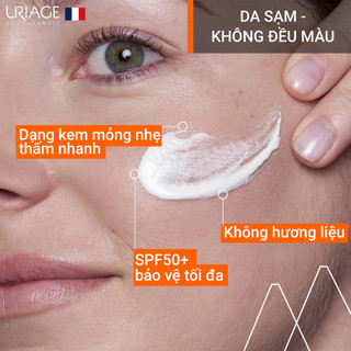 (TEM CÔNG TY) Kem chống nắng URIAGE DÉPIDERM SPF50+ SOIN DE JOUR ANTI-TACHES 30ml