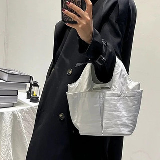 Mua hộ Hàn Quốc Matin Kim  Túi tote xếp li Túi nách Túi đôi Túi tote Túi vai đơn Kích thước nhỏ cộng với túi chéo Túi bê