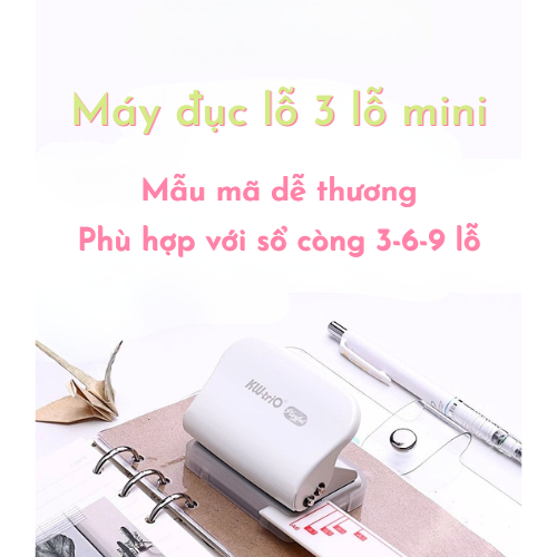 Bấm Lỗ Giấy Sổ Còng 3 Lỗ KW-TRIO 99H3, Máy Bấm Lỗ Tròn Trên Giấy, Đục Lỗ Giấy Làm Sổ Còng A5, A6 (6 Lỗ), B5 (9 Lỗ)