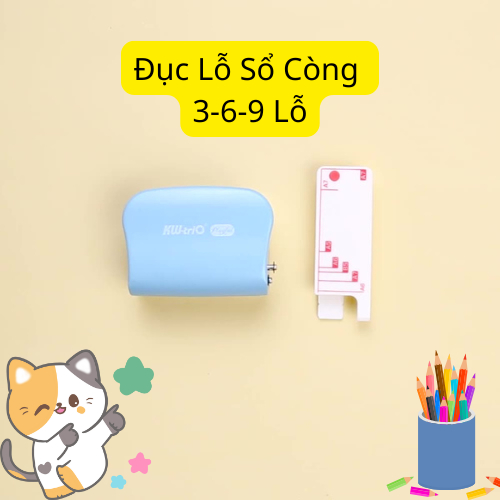 Bấm Lỗ Giấy Sổ Còng 3 Lỗ KW-TRIO 99H3, Máy Bấm Lỗ Tròn Trên Giấy, Đục Lỗ Giấy Làm Sổ Còng A5, A6 (6 Lỗ), B5 (9 Lỗ)