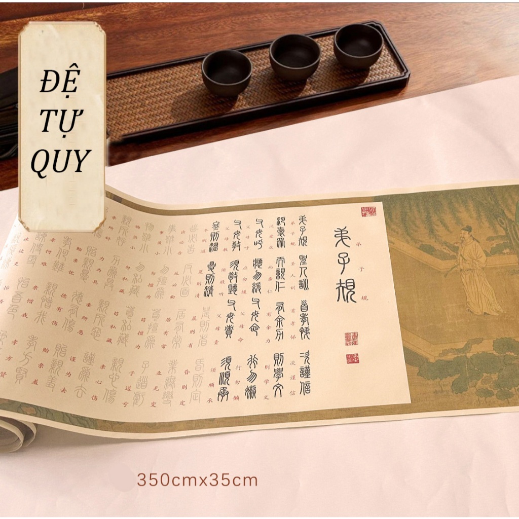 Luyện Chữ Triện Thư Tam Tự Kinh Đệ Tử Quy Thiên Tự Văn Luyện Nét Bút Lông Thư Pháp