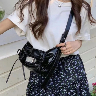 Miễn phí vận chuyển Hàn Quốc Matin kim  Bow Bow túi gấp túi tote nhỏ thiết kế thương hiệu matinkim Bowknot vỏ bọc nách t