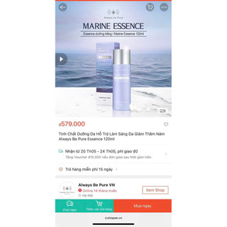 Tinh chất dưỡng trắng mờ nám da chuyên sâu ALWAYS BE PURE 120ml