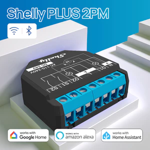 Shelly Plus 2PM Smart Home WiFi Relay 2 kênh có chức năng kiểm soát đo lường điện năng